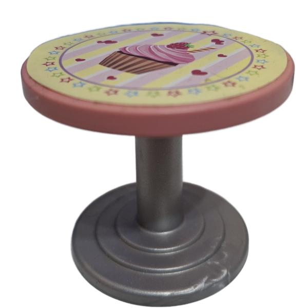 Playmobil ® Tisch rund silbern / pink Eis gebraucht