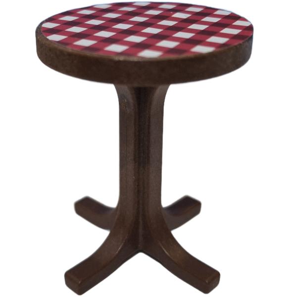 Playmobil ® Tisch rund dunkelbraun Karotischdecke gebraucht