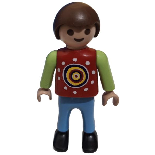 Playmobil ® 30101410 Kind Junge rot / grünes Oberteil gebraucht