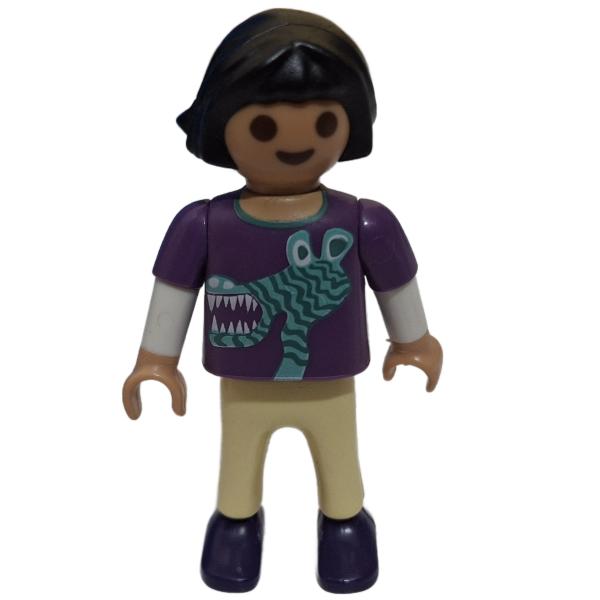 Playmobil ® 30113850 Kind Mädchen lila Oberteil mit Dino gebraucht