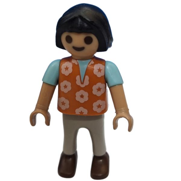 Playmobil ® 30113310 Kind Mädchen türkis oranges Oberteil gebraucht