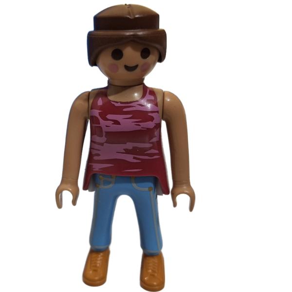 Playmobil ® Frau rot / rosa Oberteil gebraucht