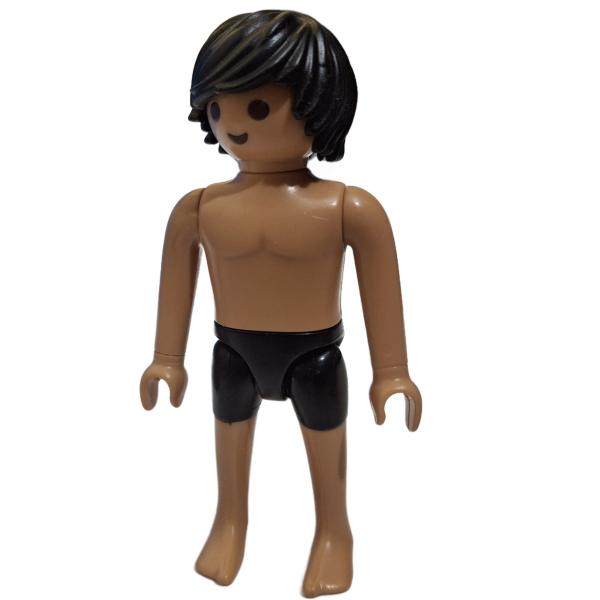 Playmobil ® Mann in Badehose schwarz Haare schwarz gebraucht