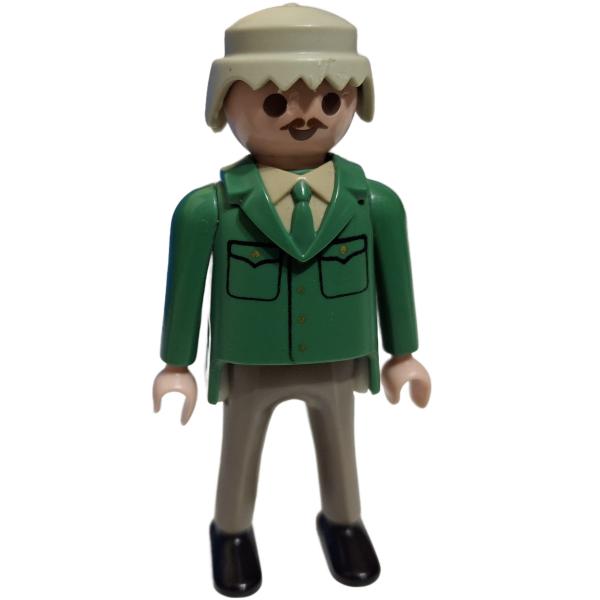Playmobil ® Mann Polizist grün graues Haar gebraucht