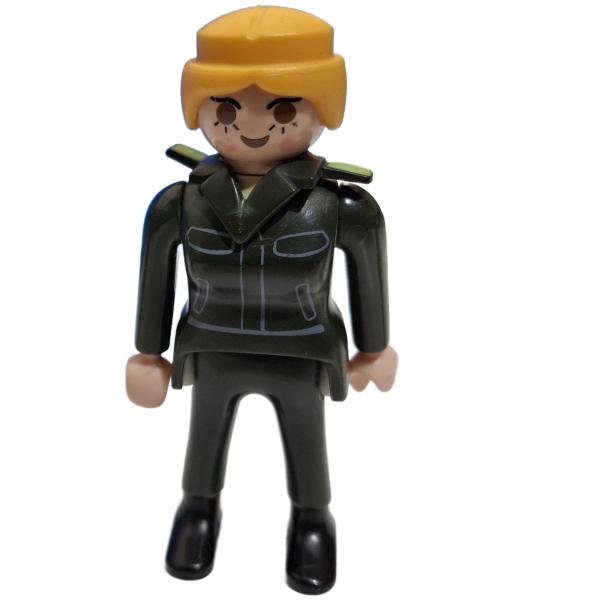 Playmobil ® Frau Polizistin dunkelgrün blondes Haar gebraucht