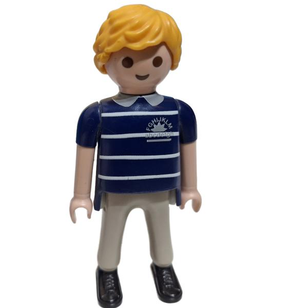 Playmobil ® 30000243 Mann Oberteil dunkelblau blonde Haare gebraucht