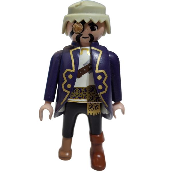 Playmobil ® Mann dunkelblaue Jacke graue Haare gebraucht