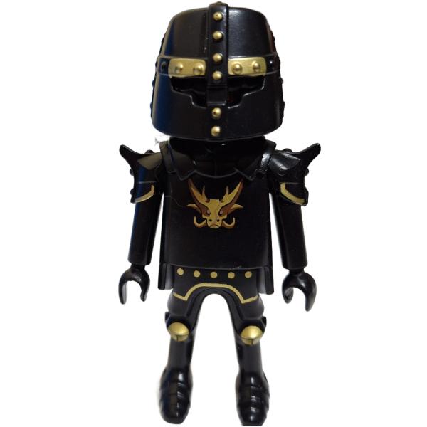 Playmobil ® Mann Ritter schwarz mit Helm gebraucht