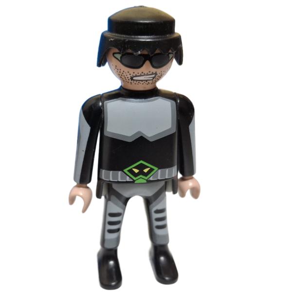Playmobil ® Mann Agent schwarze Haare gebraucht