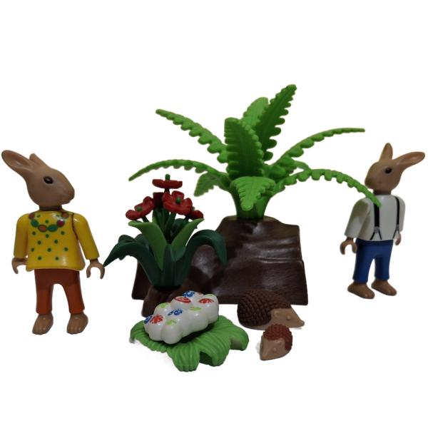 Playmobil ® 4454 2 Osterhäschen mit Eierversteck gebraucht