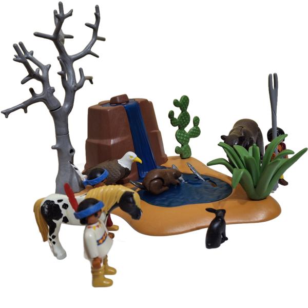 Playmobil ® 5252 Indianerkinder mit Tieren gebraucht