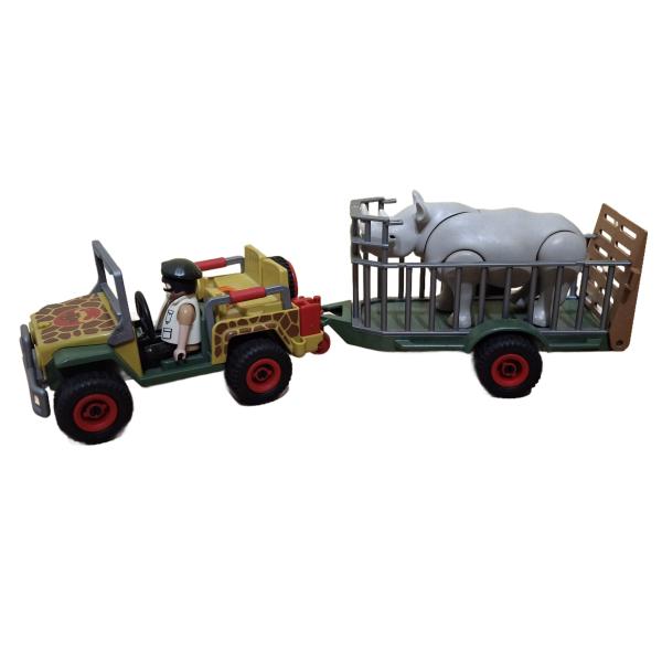 Playmobil ® 4832 Rangerfahrzeug mit Nashorn gebraucht