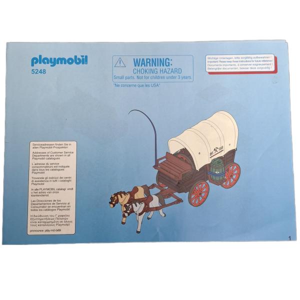 Playmobil ® 5248 Planwagen mit Überfall gebraucht