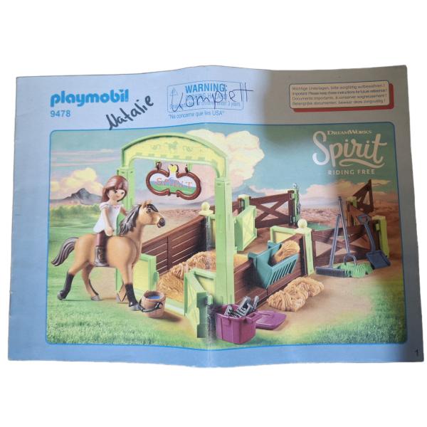 Playmobil ® Spirit 9478 Pferdebox "Lucky & Spirit" gebraucht