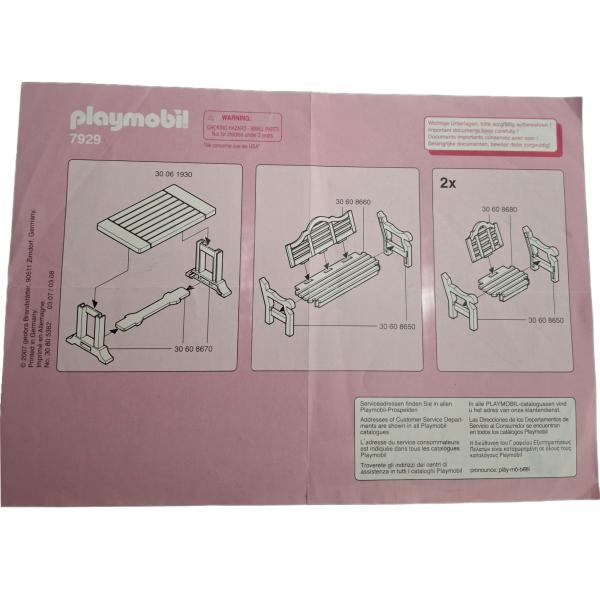 Playmobil ® 7929 Gartenmöbel gebraucht