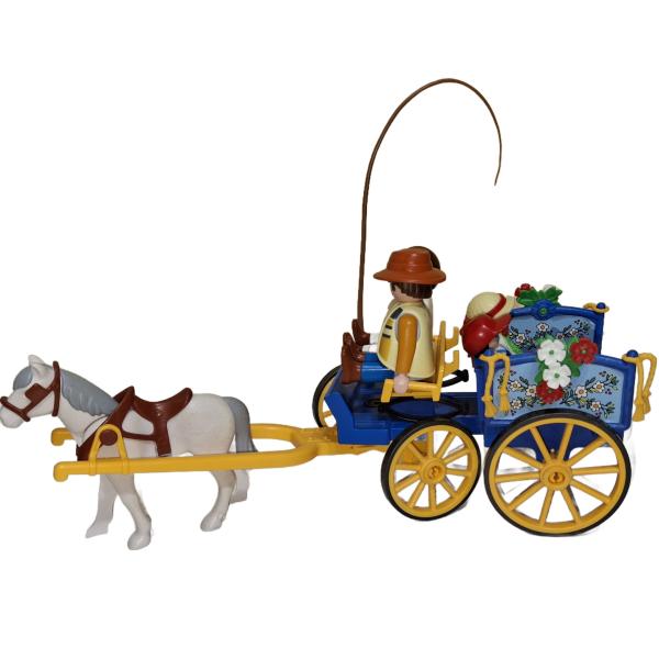 Playmobil ® 3117  Pferdekutsche blau gebraucht
