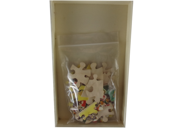 25 Teile Holzpuzzle Katzenfamilie gebraucht