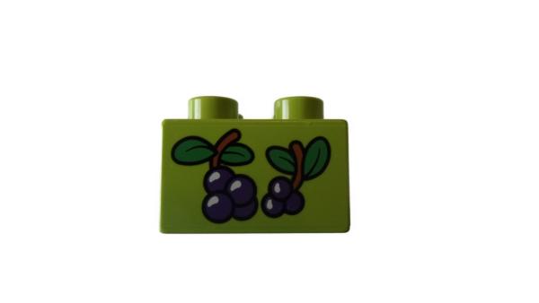 LEGO® DUPLO® 2 x 2 bedruckt mit Trauben gebraucht