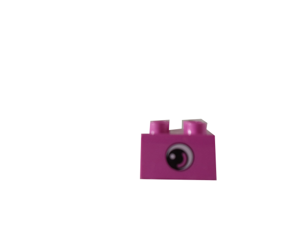 LEGO® DUPLO® 2 x 2 bedruckt mit Auge pink gebraucht