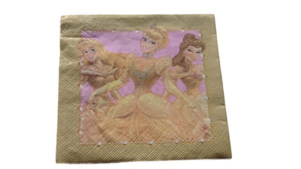 Serviette 33 x 33 cm 3 Prinzessinnen