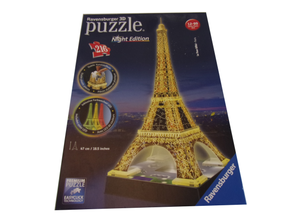 3D Puzzle 216 Teile Night Edition Eiffelturm gebraucht