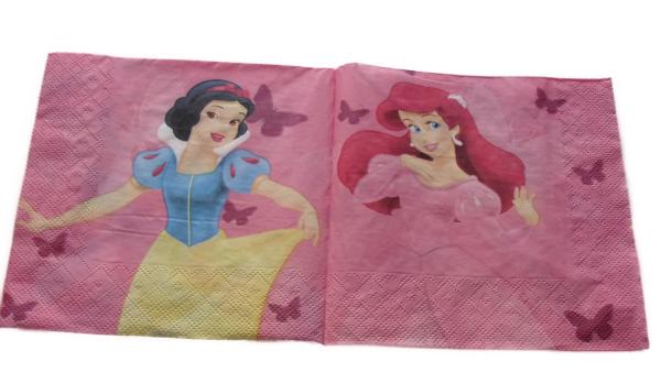 Serviette 33 x 33 cm Disney Prinzessinnen 2 Motive
