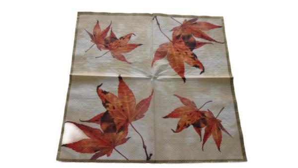 Serviette 33 x 33 cm Ahornlaub