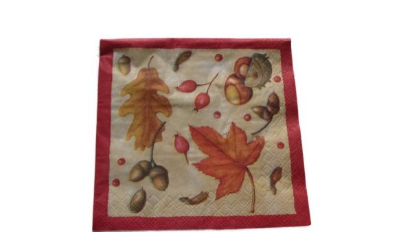 Serviette 33 x 33 cm Herbstlaub