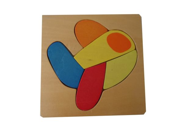 Holzpuzzle 5 Teile Flugzeug  gebraucht