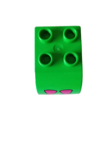 LEGO® DUPLO®  2 x 3 Stein abgerundet pinke Dreiecke gebraucht