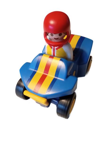 Playmobil ® 1 - 2 - 3 6782 Rennfahrer mit Quad gebraucht