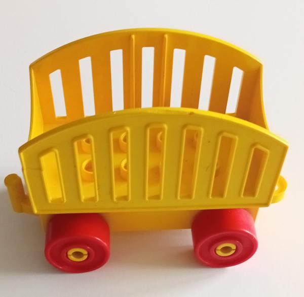 LEGO® DUPLO® Eisenbahn Tiertransportwaggon gelb gebraucht