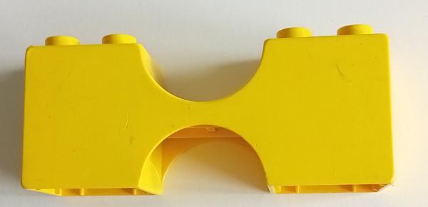LEGO® DUPLO®  2x6x2 gelb in der Mitte gebogen rund Brücke gebraucht