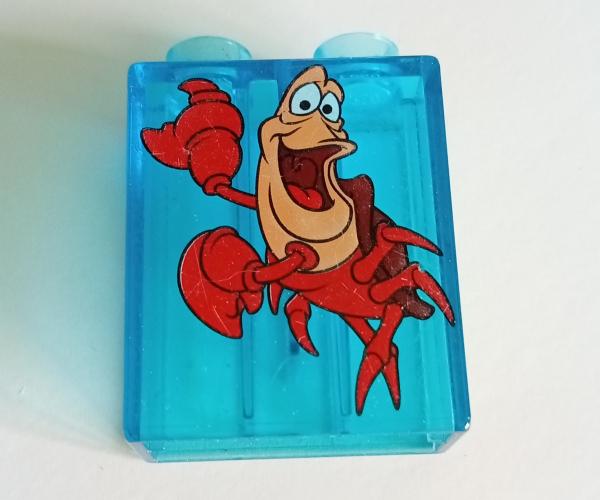 LEGO® DUPLO® 1 x 2 x 2 bedruckt mit Krabbe Sebastian gebraucht