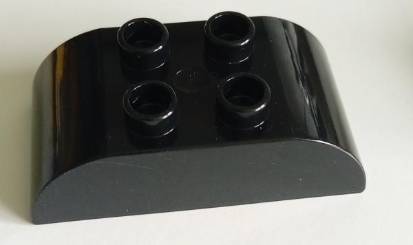LEGO® DUPLO® Dachstein 2 x4 abgerundet schwarz gebraucht