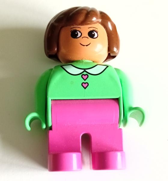 LEGO® DUPLO® Frau rosa Hose Oberteil mint ältere Version gebraucht