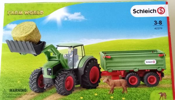 Schleich ® 42379 Traktor mit Anhänger gebraucht