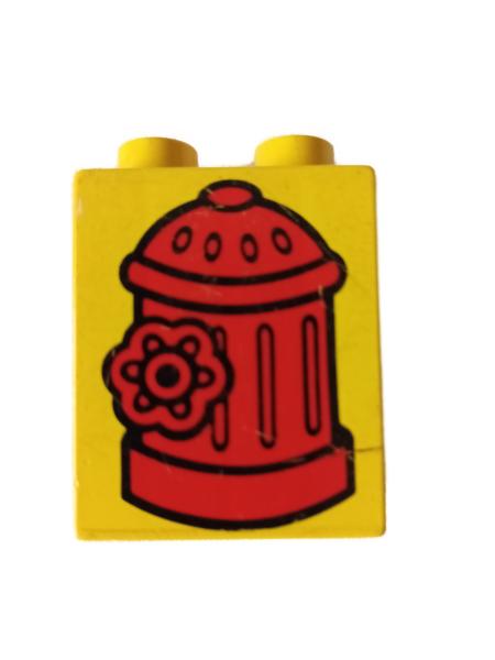LEGO® DUPLO® 1 x 2 x 2 bedruckt mit Hydrant gebraucht