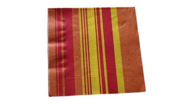 Serviette 33 x 33 cm Muster orange