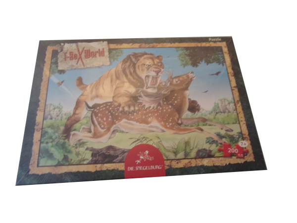 200 Teile Puzzle SPIEGELBURG: T-Rexworld Der Säbelzahntiger NEUWARE