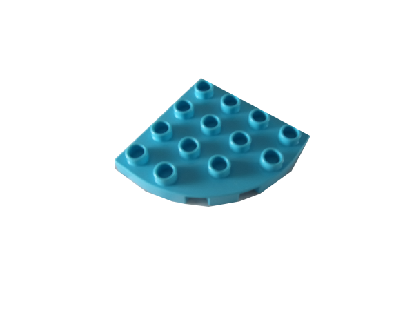 LEGO® DUPLO® 4x4 Platte abgerundet hellblau gebraucht