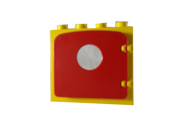 LEGO® DUPLO® Rahmen 4x2x3 gelb mit Tür rot gebraucht