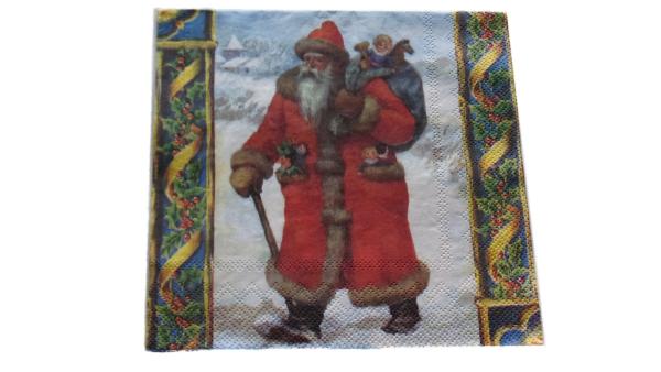 Serviette 33 x 33 cm Santa is arriving 2 Motive