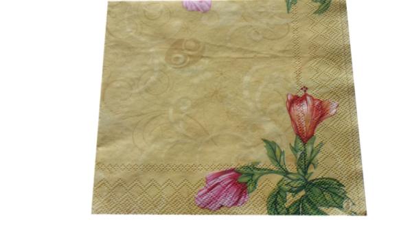 Serviette 33 x 33 cm Blume gelb 2 Motive