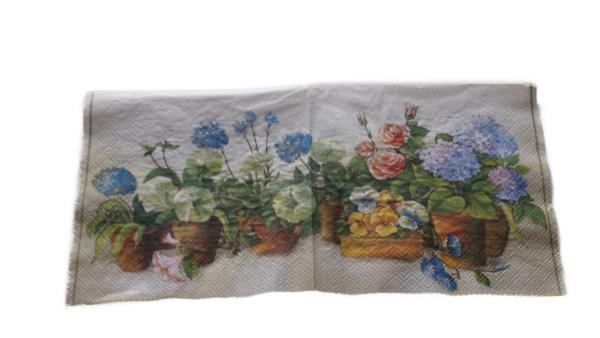 Serviette 33 x 33 cm Blütenpracht