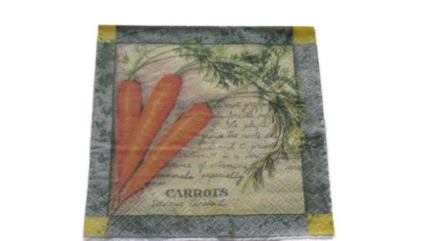 Serviette 33 x 33 cm Carrots