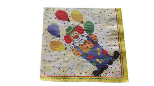 Serviette 33 x 33 cm Clown
