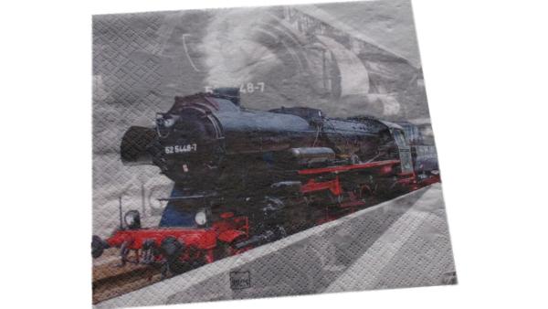 Serviette 33 x 33 cm Dampflok Br 52