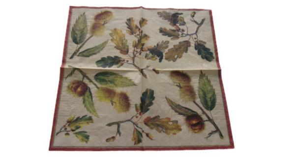 Serviette 33 x 33 cm Eichenlaub