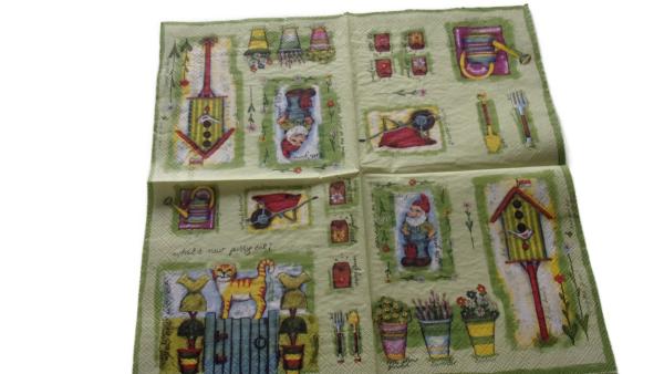 Serviette 33 x 33 cm Garten
